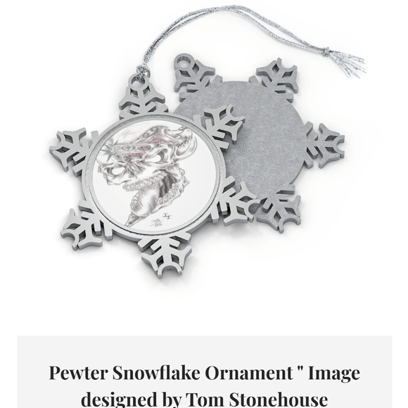 Pewter snowflake ornaments - Picture 3 of 13